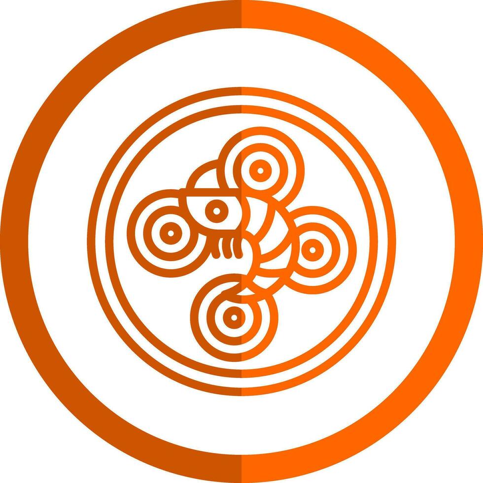 Shrimp Pasta Vector Icon Design