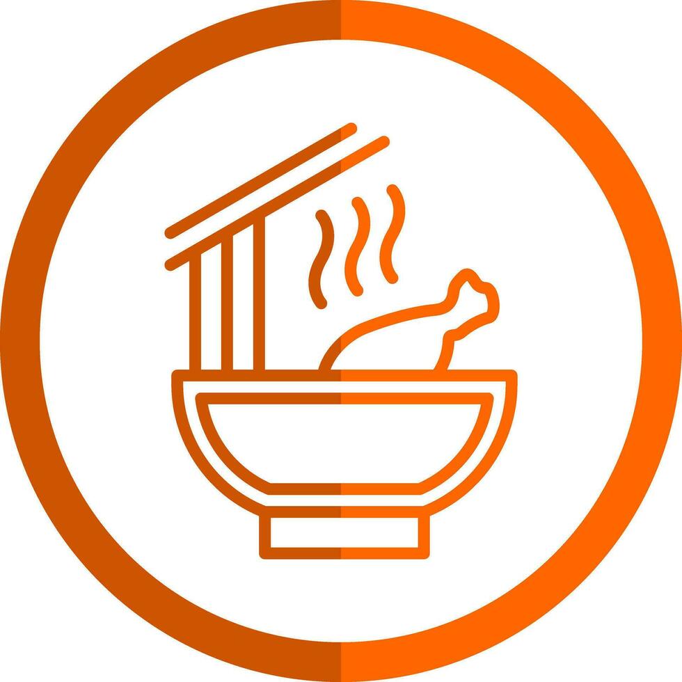 Chicken Noodle Soup Vector Icon Design