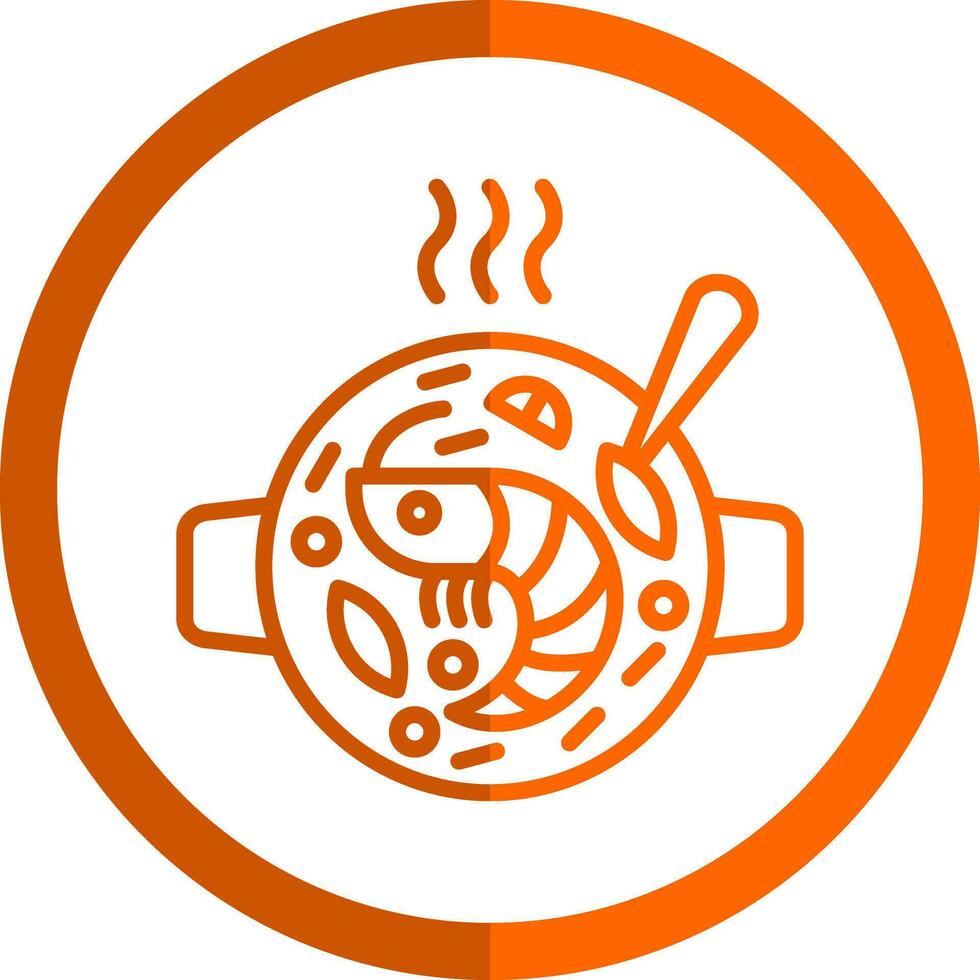 Seafood Paella Vector Icon Design