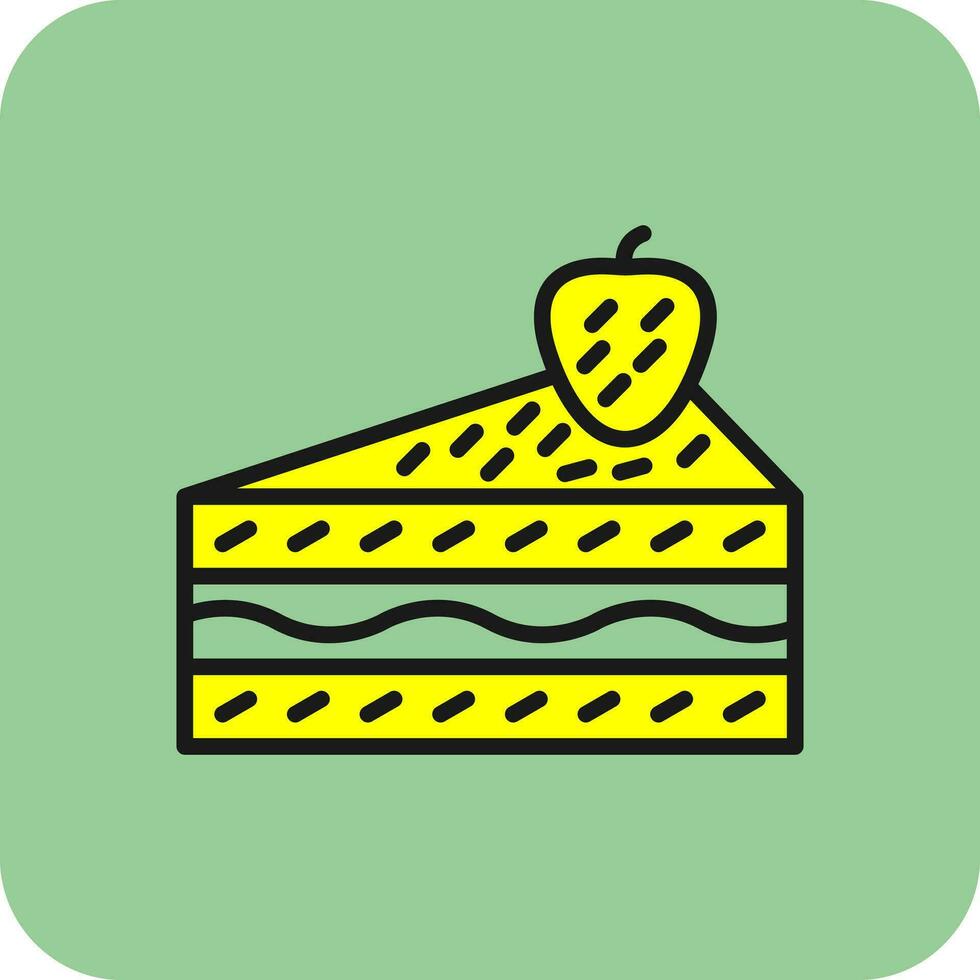 Cheesecake Vector Icon Design