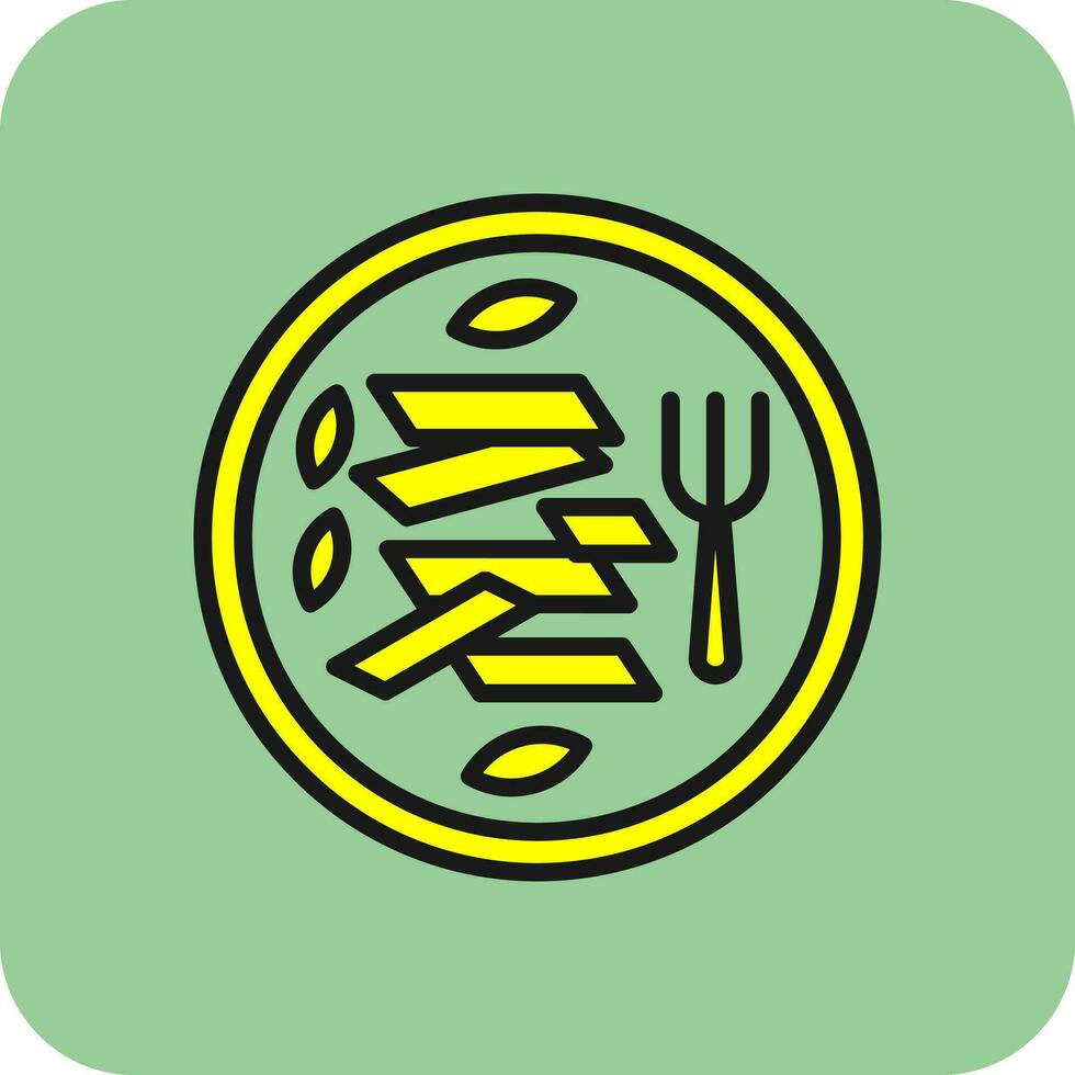 Pesto Pasta Vector Icon Design