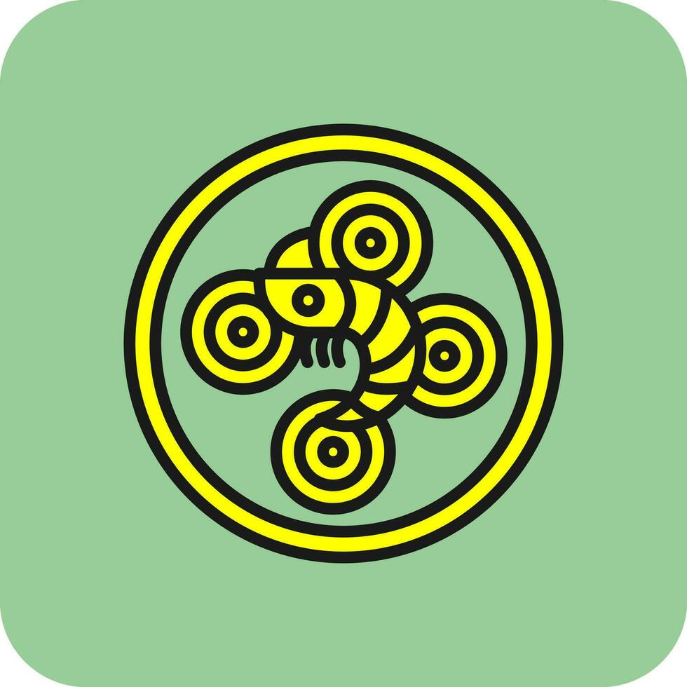 Shrimp Pasta Vector Icon Design
