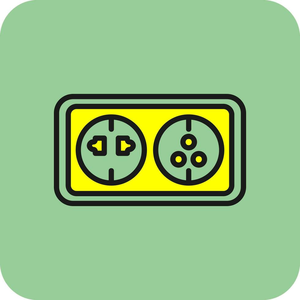 Wall socket Vector Icon Design
