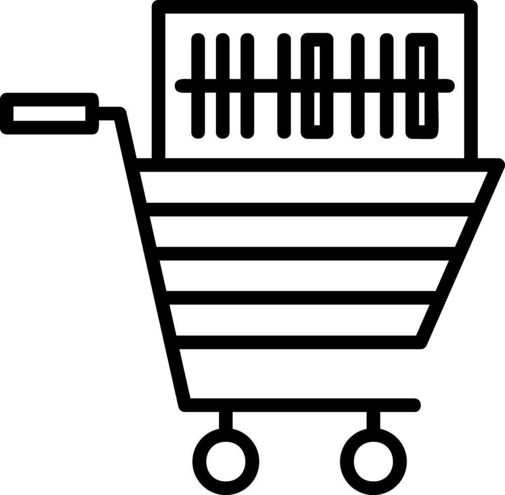 Shopping Barcode Vector Icon Design