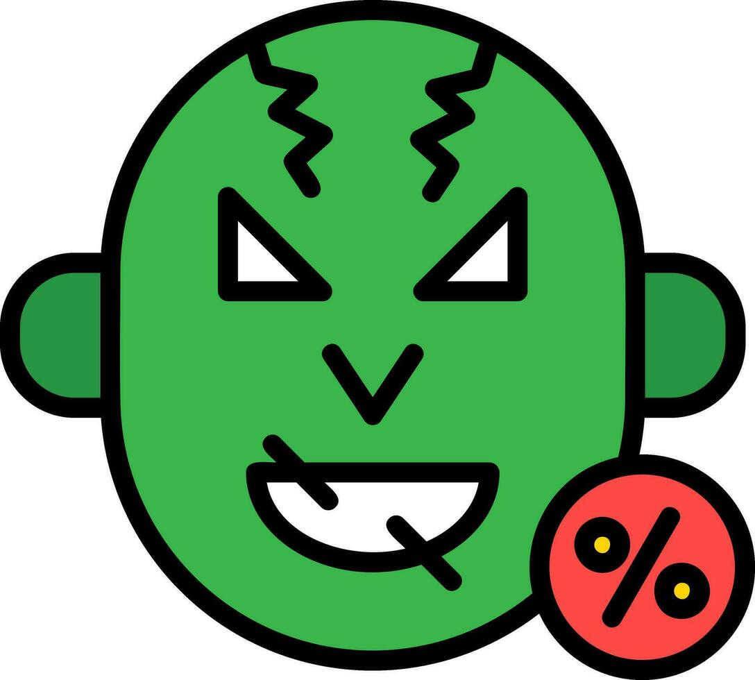 Discounted Zombie Vector Icon Design