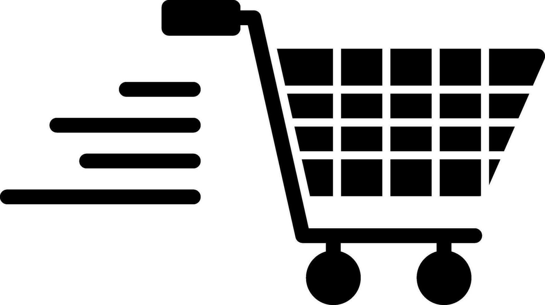 compras carretilla guión vector icono diseño