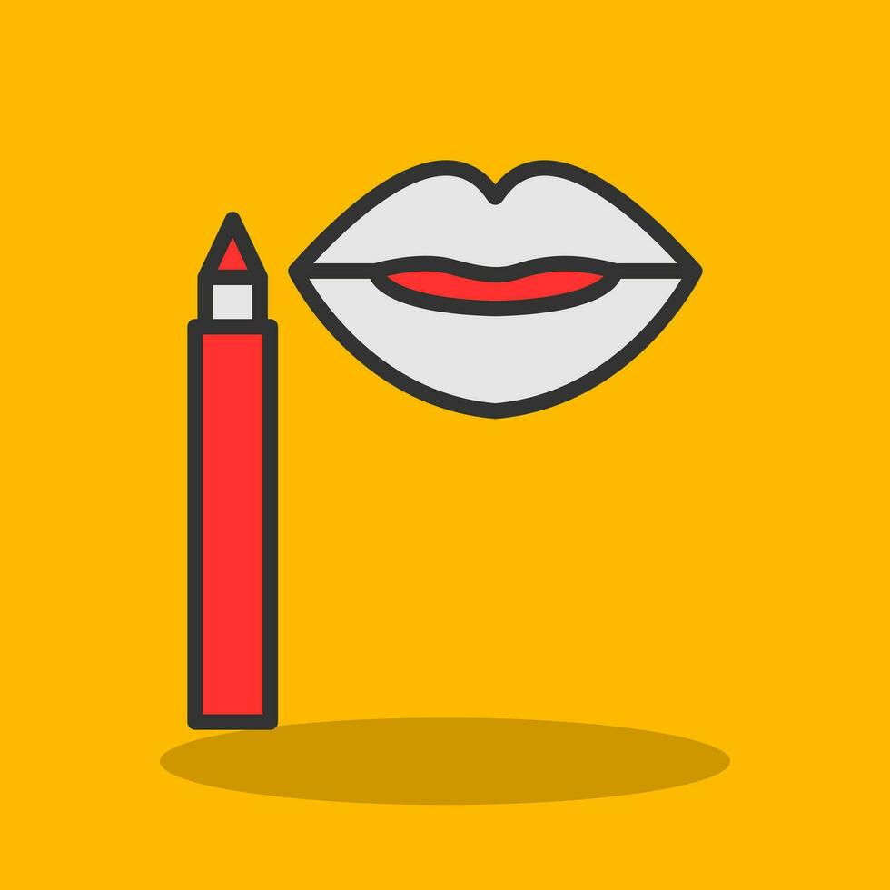 Lip Stain Vector Icon Design