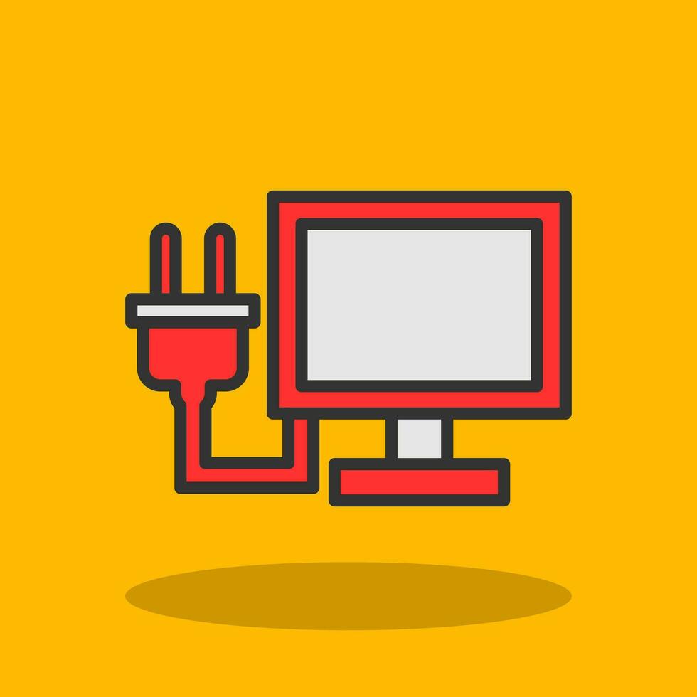 Lcd Plug Vector Icon Design