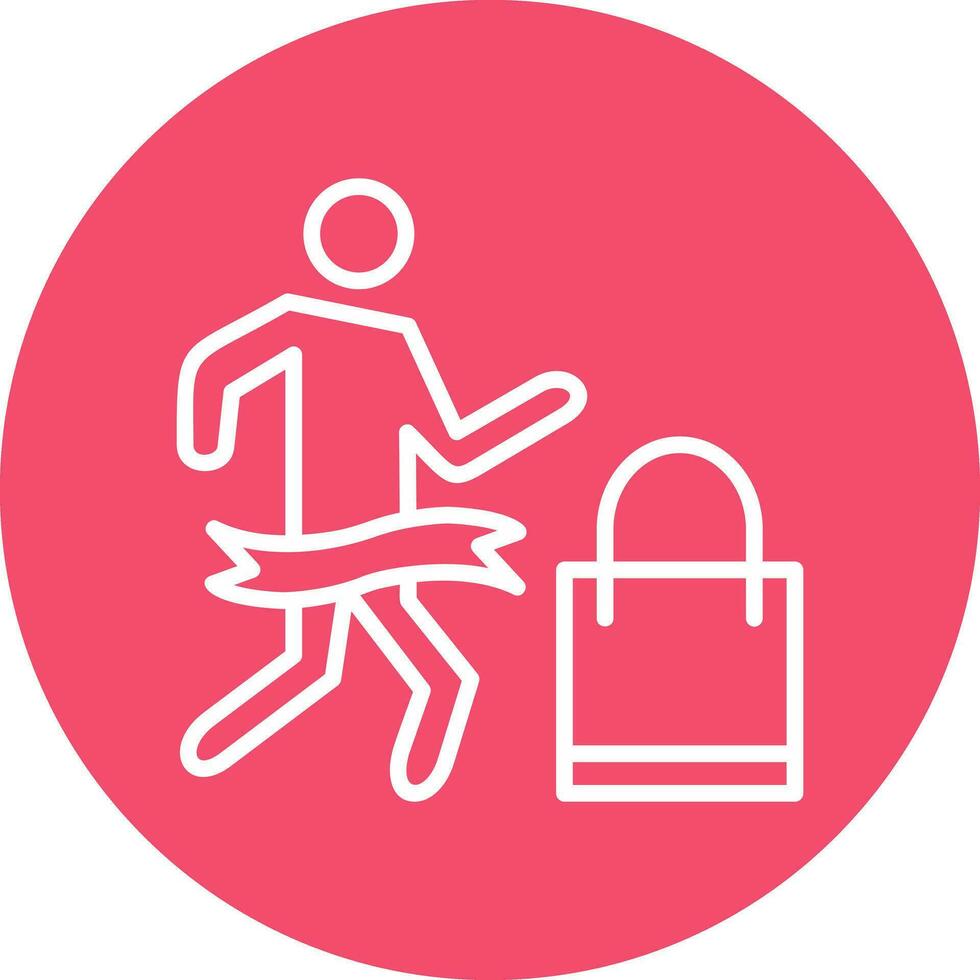 Shopping Marathon Vector Icon Design