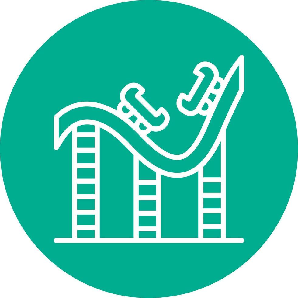 Shopping Roller Coaster Vector Icon Design