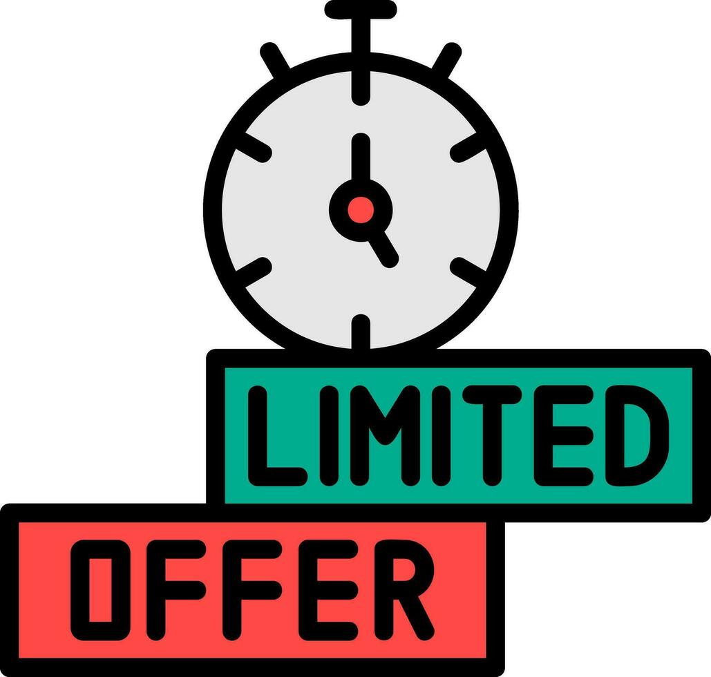 Limited Time Offer Vector Icon Design