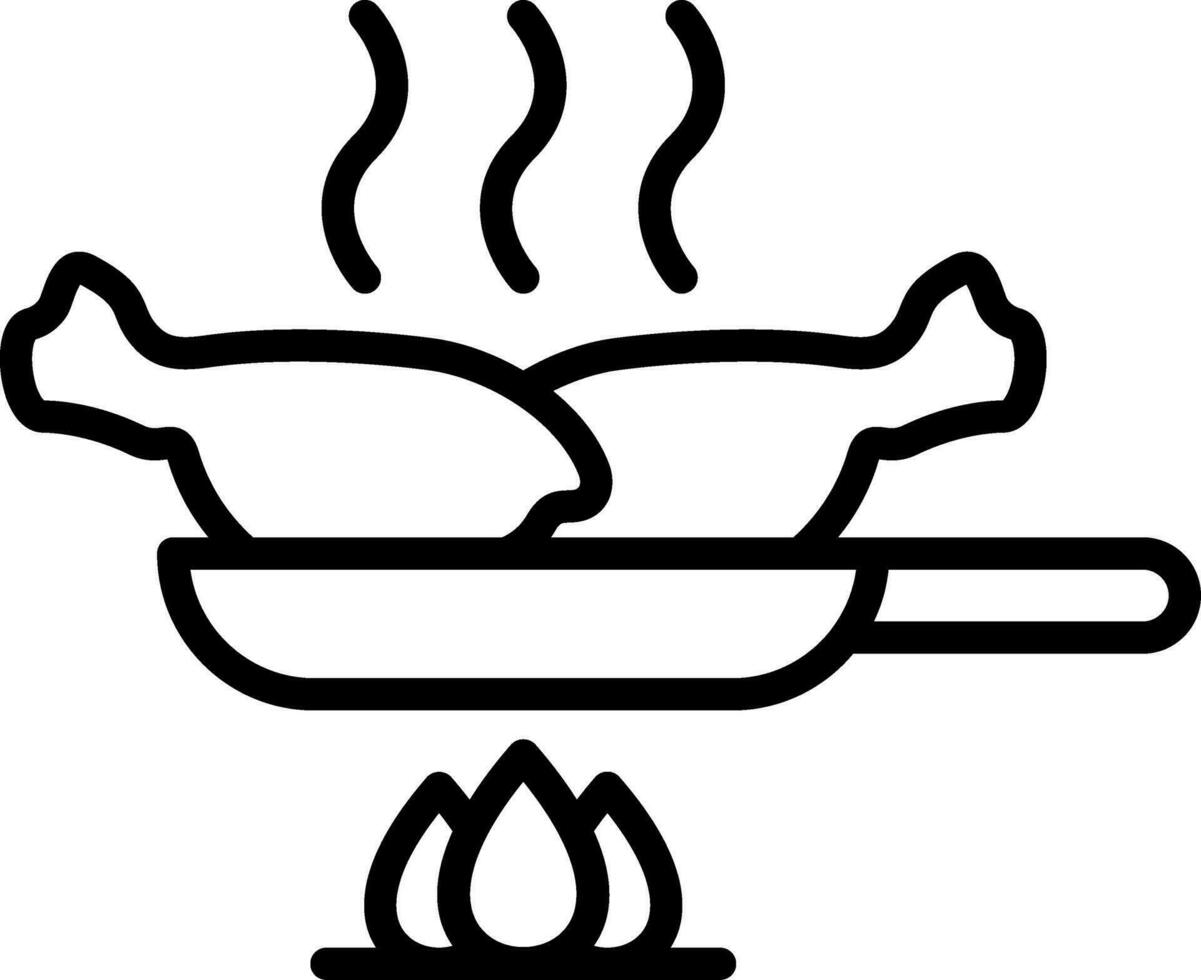 Chicken Stir-Fry Vector Icon Design