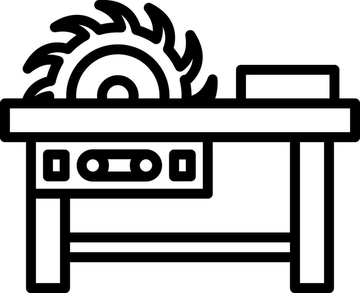 Saw machine Vector Icon Design