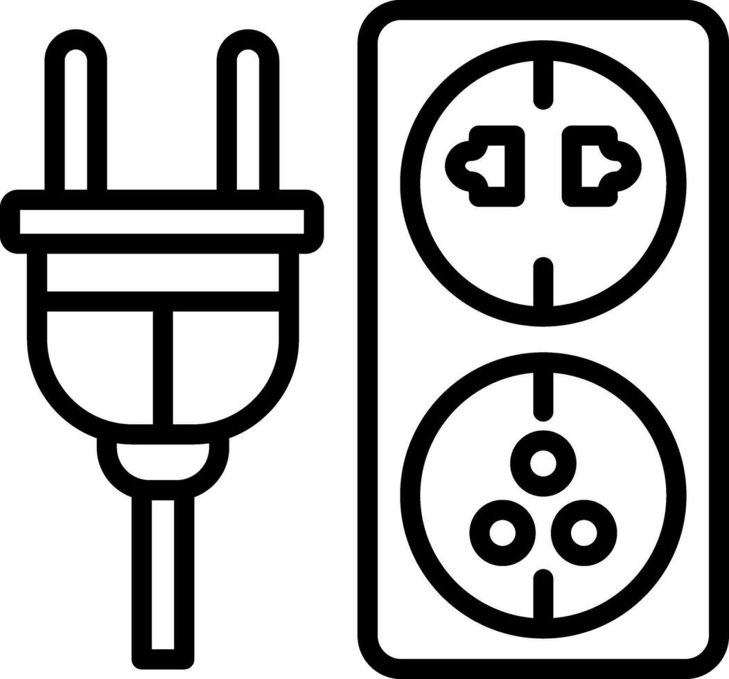 eléctrico toma de corriente vector icono diseño