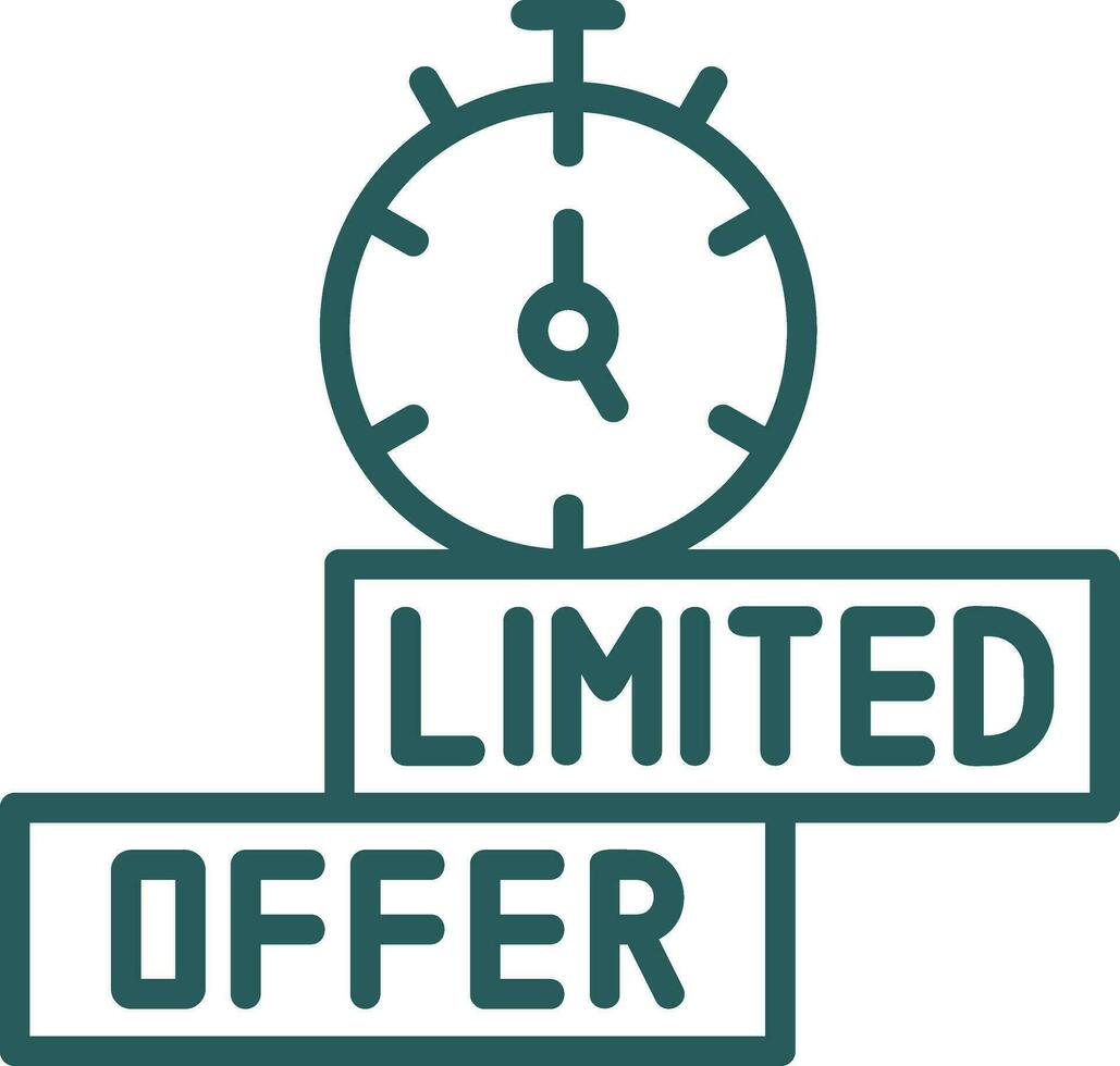 Limited Time Offer Vector Icon Design