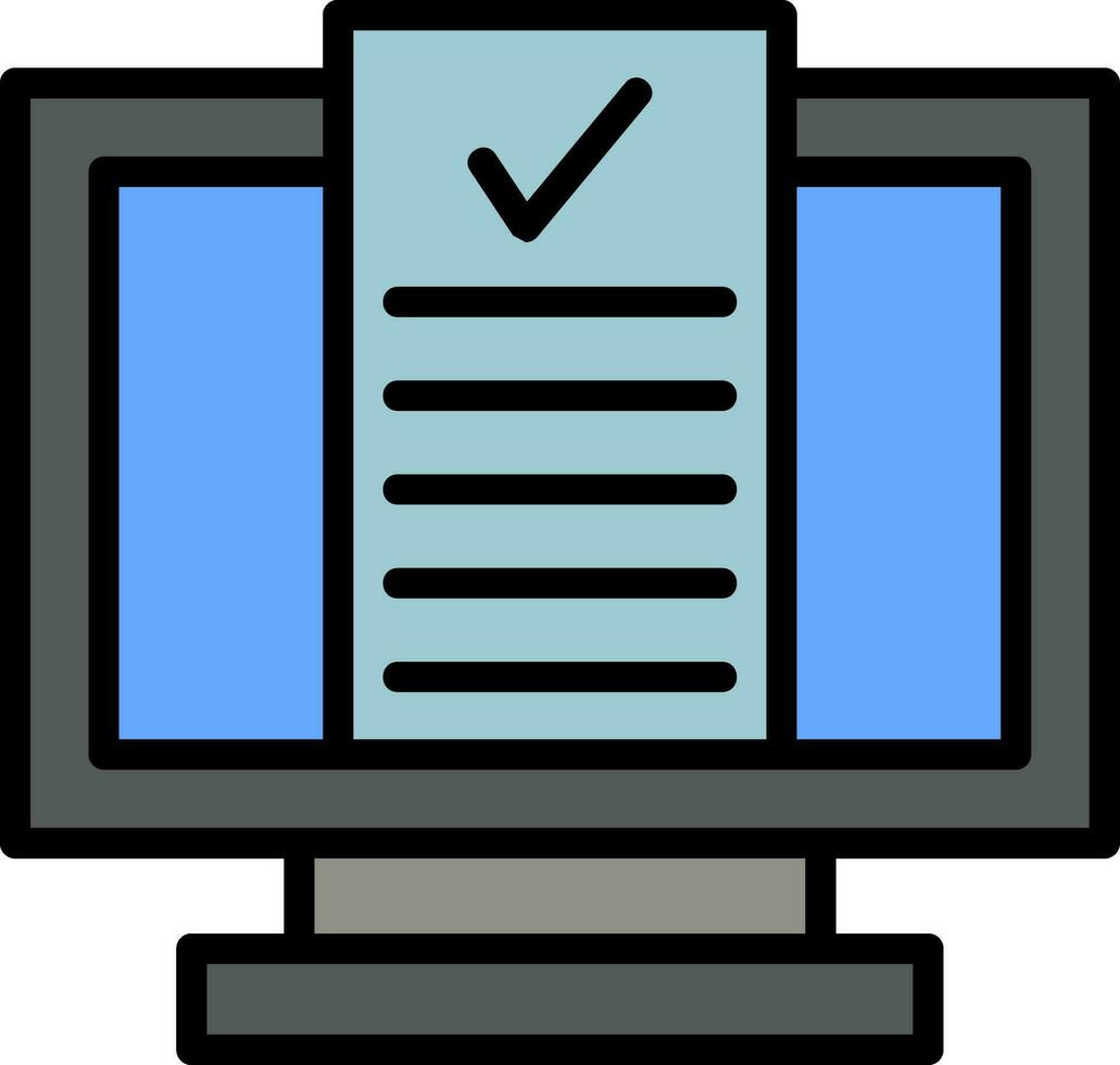 Desktop Computer Vector Icon Design