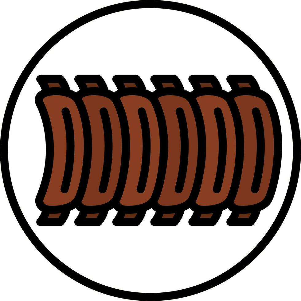 BBQ Ribs Vector Icon Design