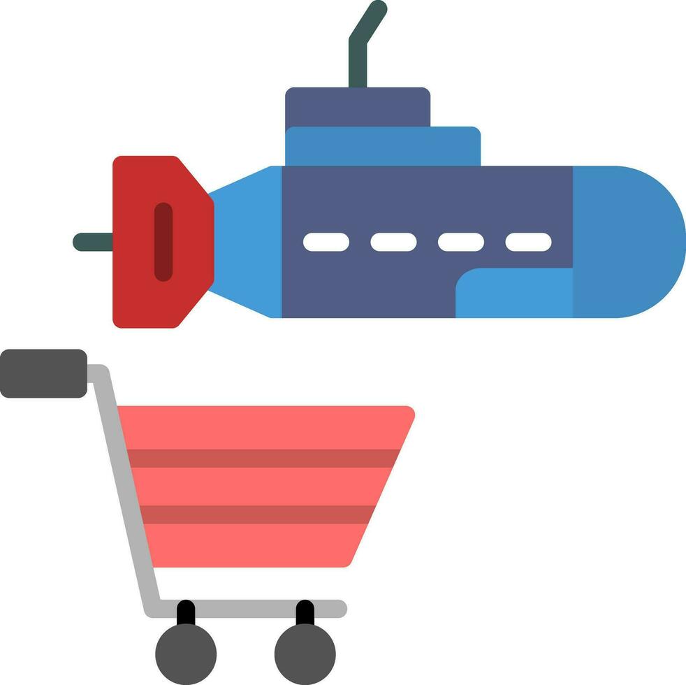 compras submarino vector icono diseño