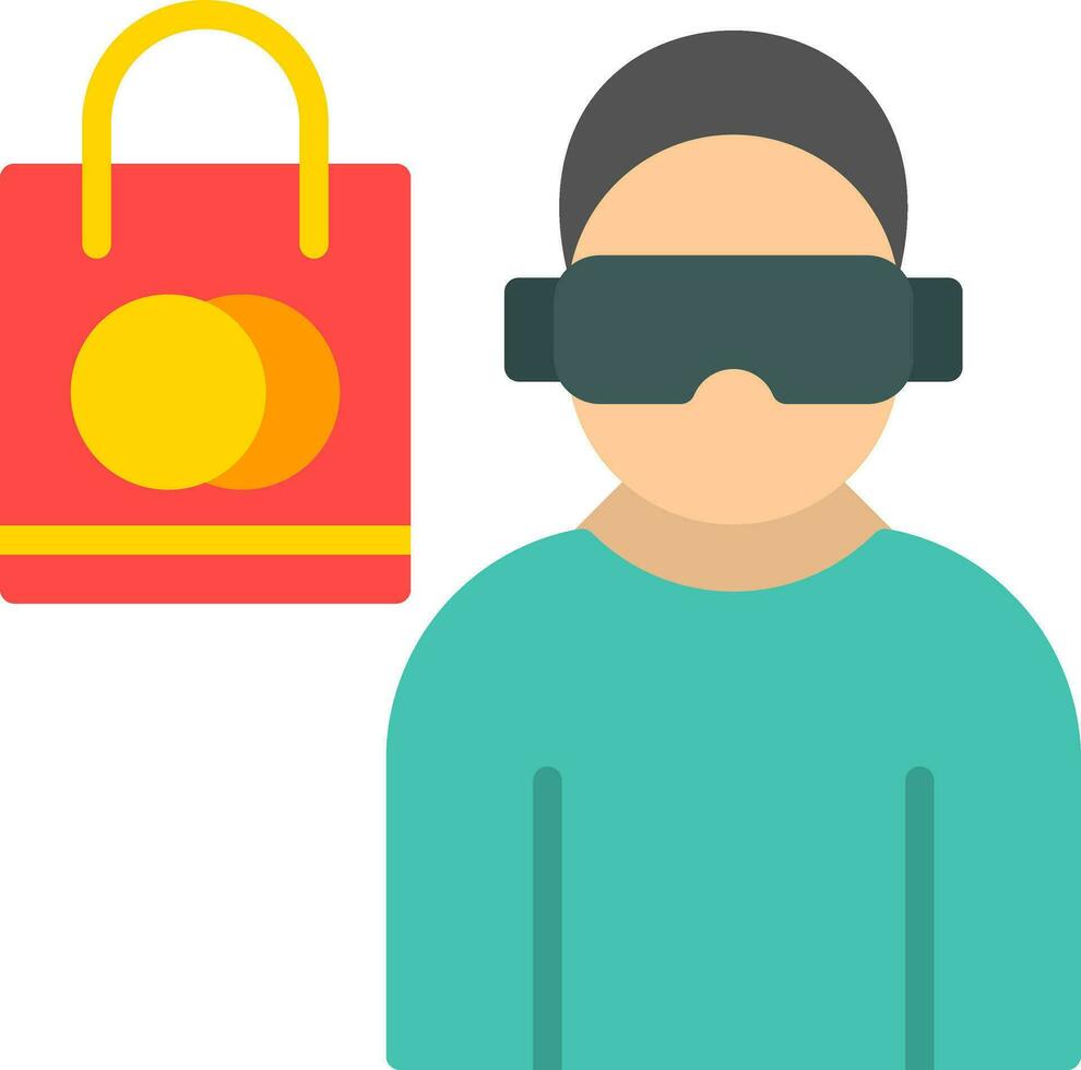 compras vr auriculares vector icono diseño