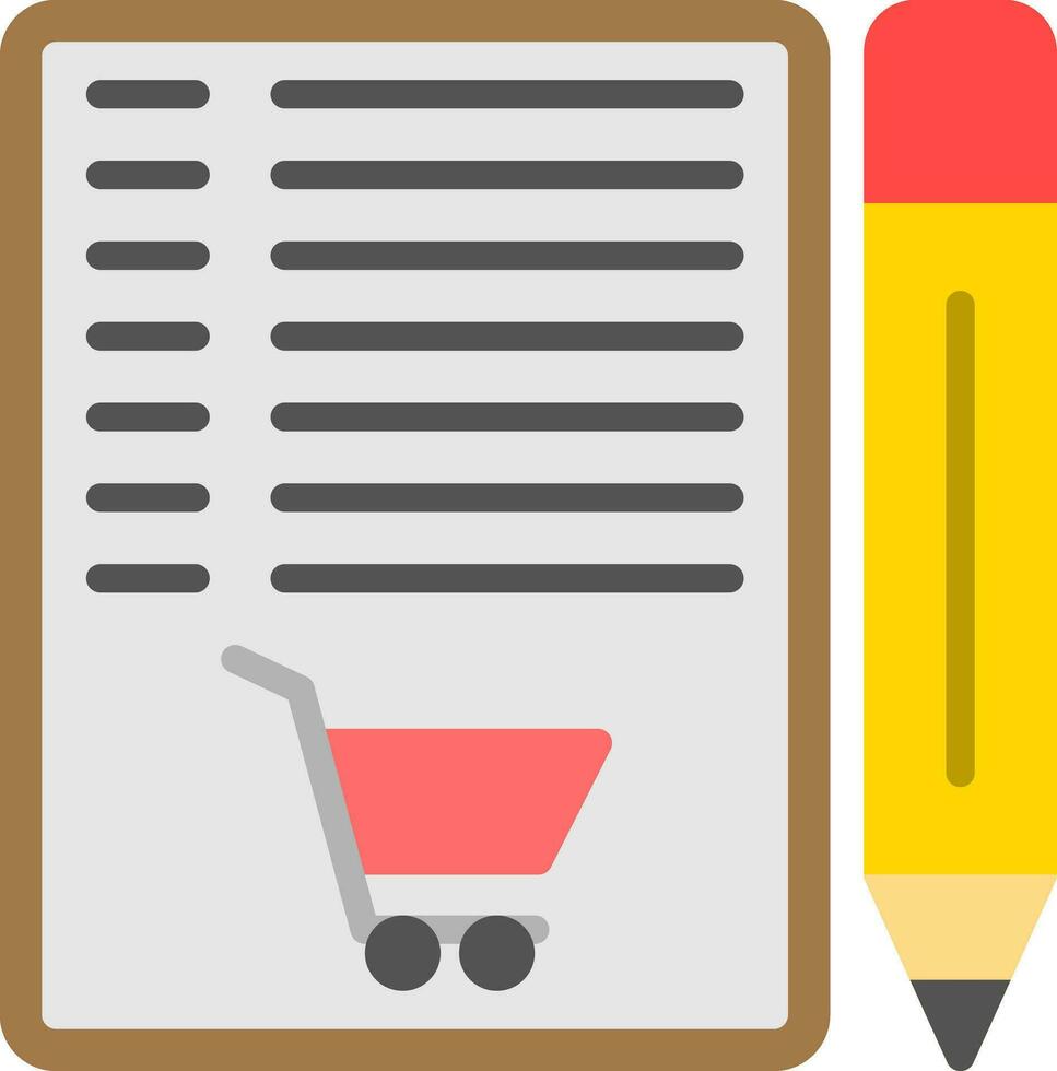 Shopping List Vector Icon Design