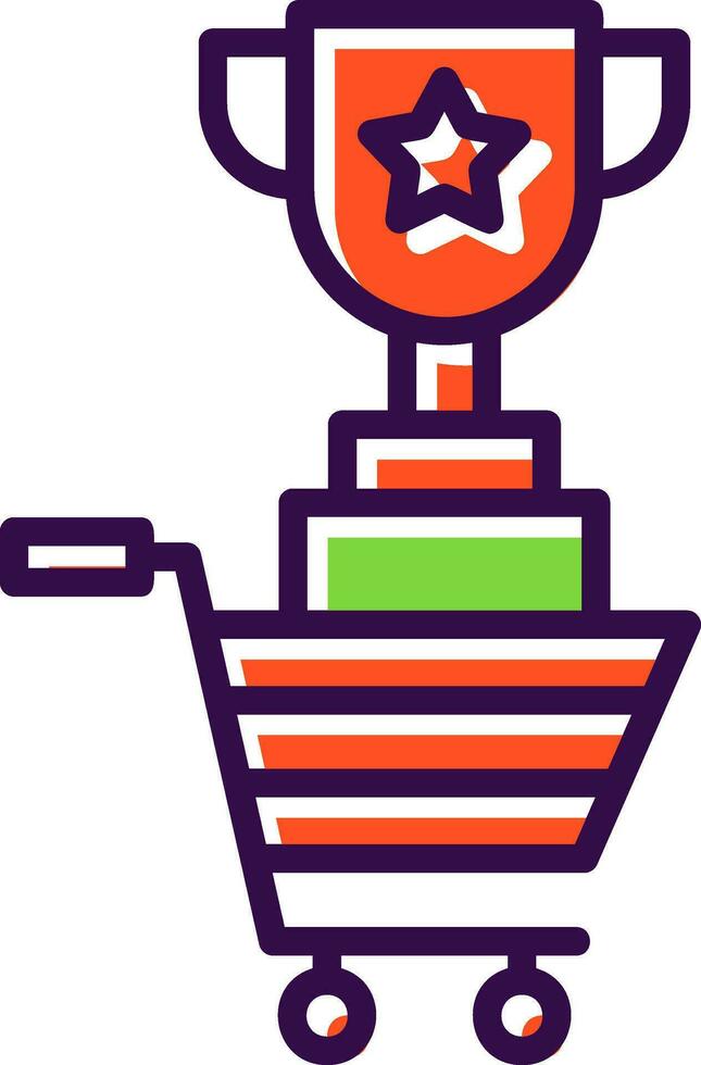 Shopping Contest Trophy Vector Icon Design