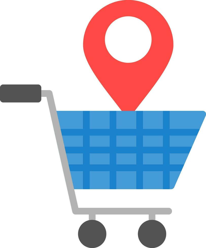 Shopping Map Vector Icon Design