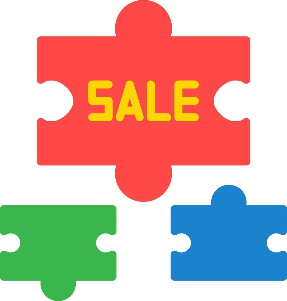 Sale Puzzle Piece Vector Icon Design