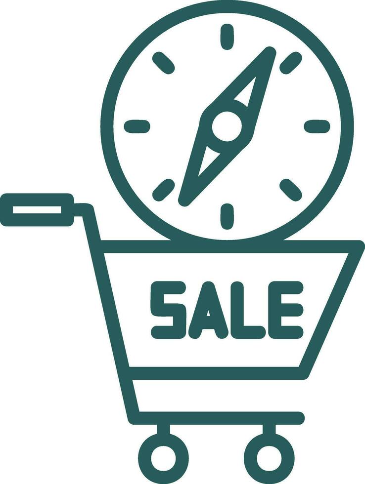 Shopping Sale Compass Vector Icon Design