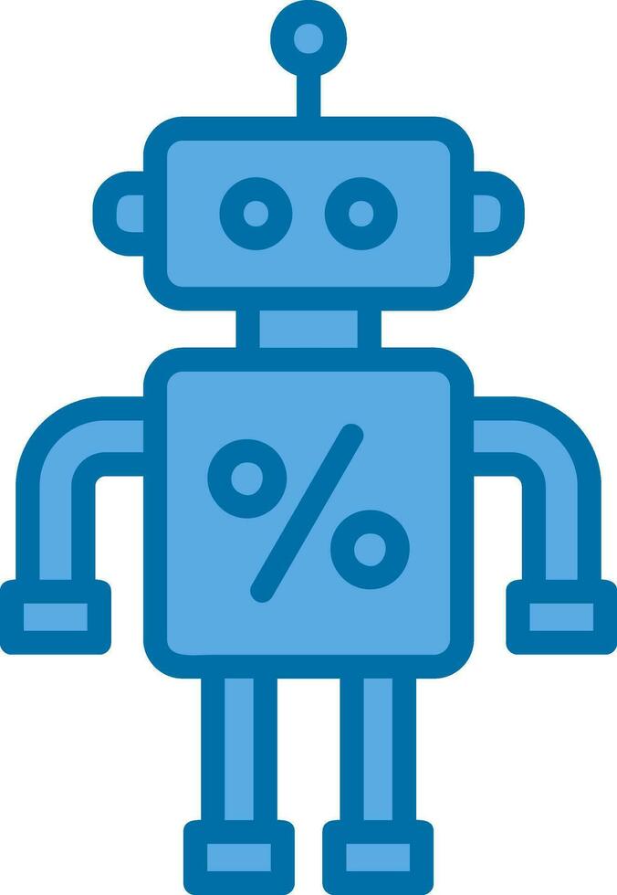 Discounted Robot Vector Icon Design