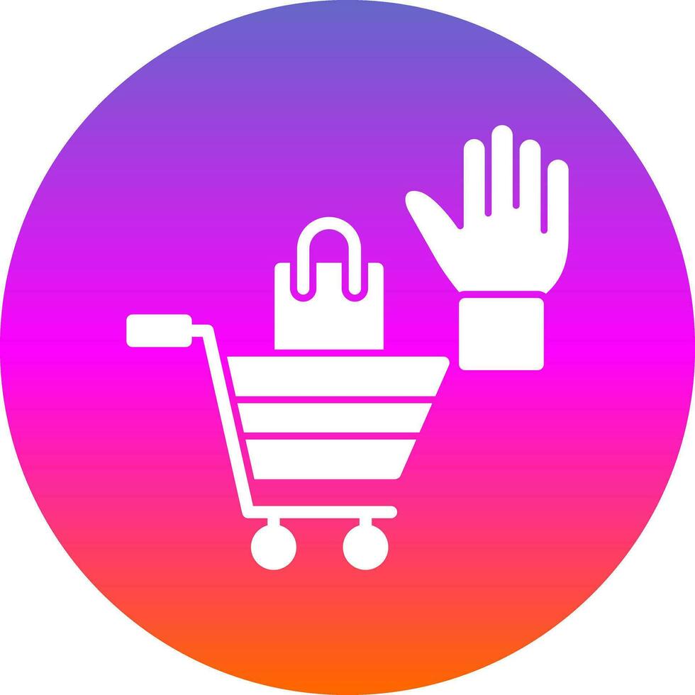 Shopping High Five Vector Icon Design