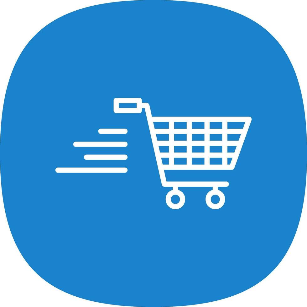 Shopping Trolley Dash Vector Icon Design