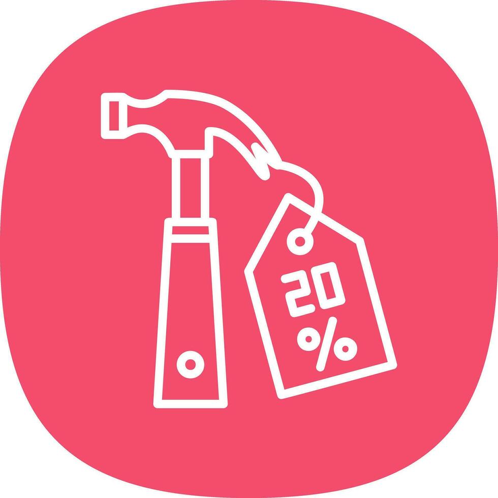 Discount Hammer Vector Icon Design