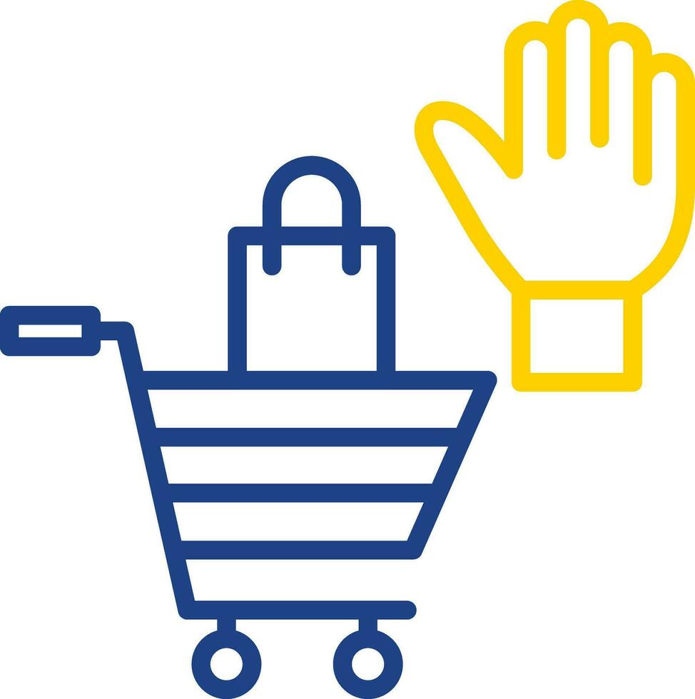 Shopping High Five Vector Icon Design