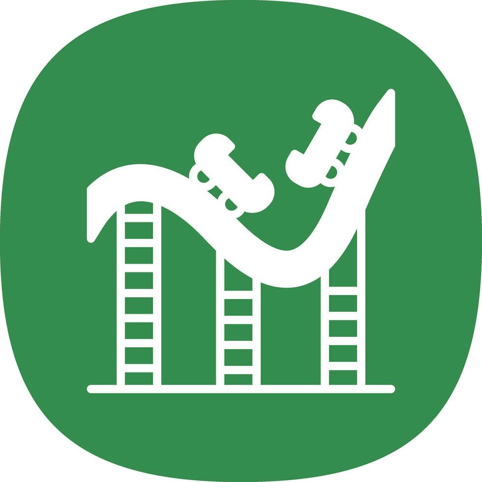 Shopping Roller Coaster Vector Icon Design