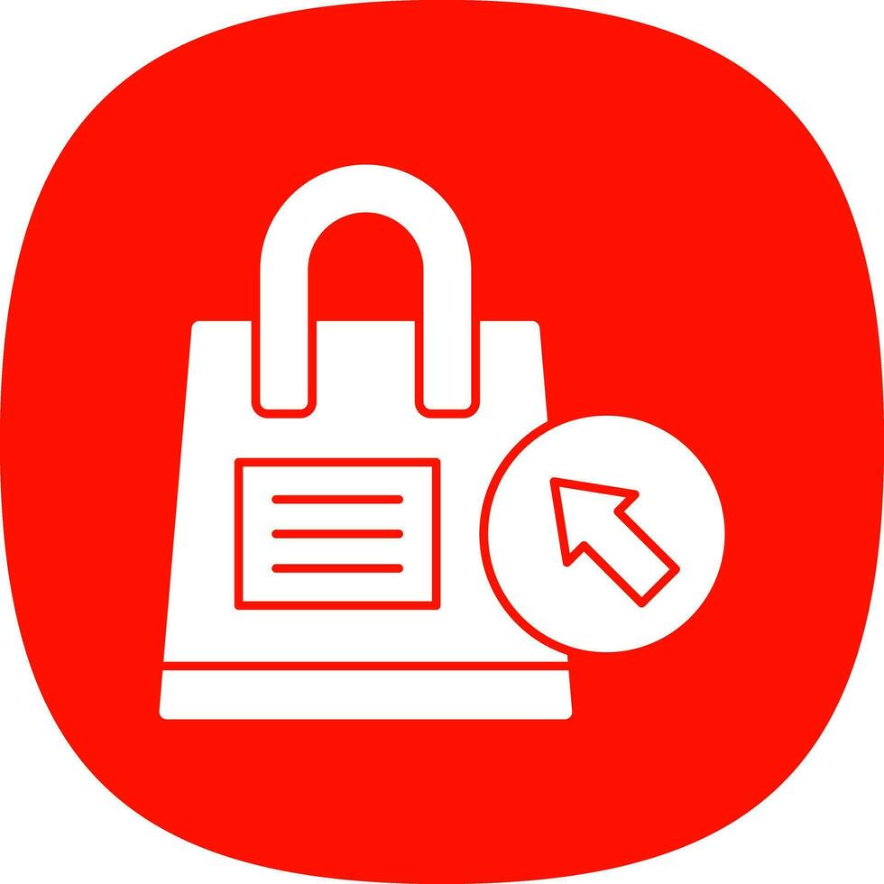 Shopping Bag with Arrow Vector Icon Design