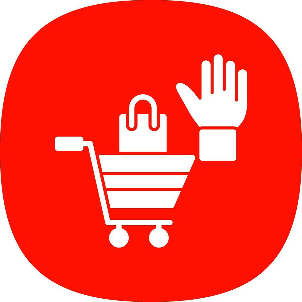 Shopping High Five Vector Icon Design