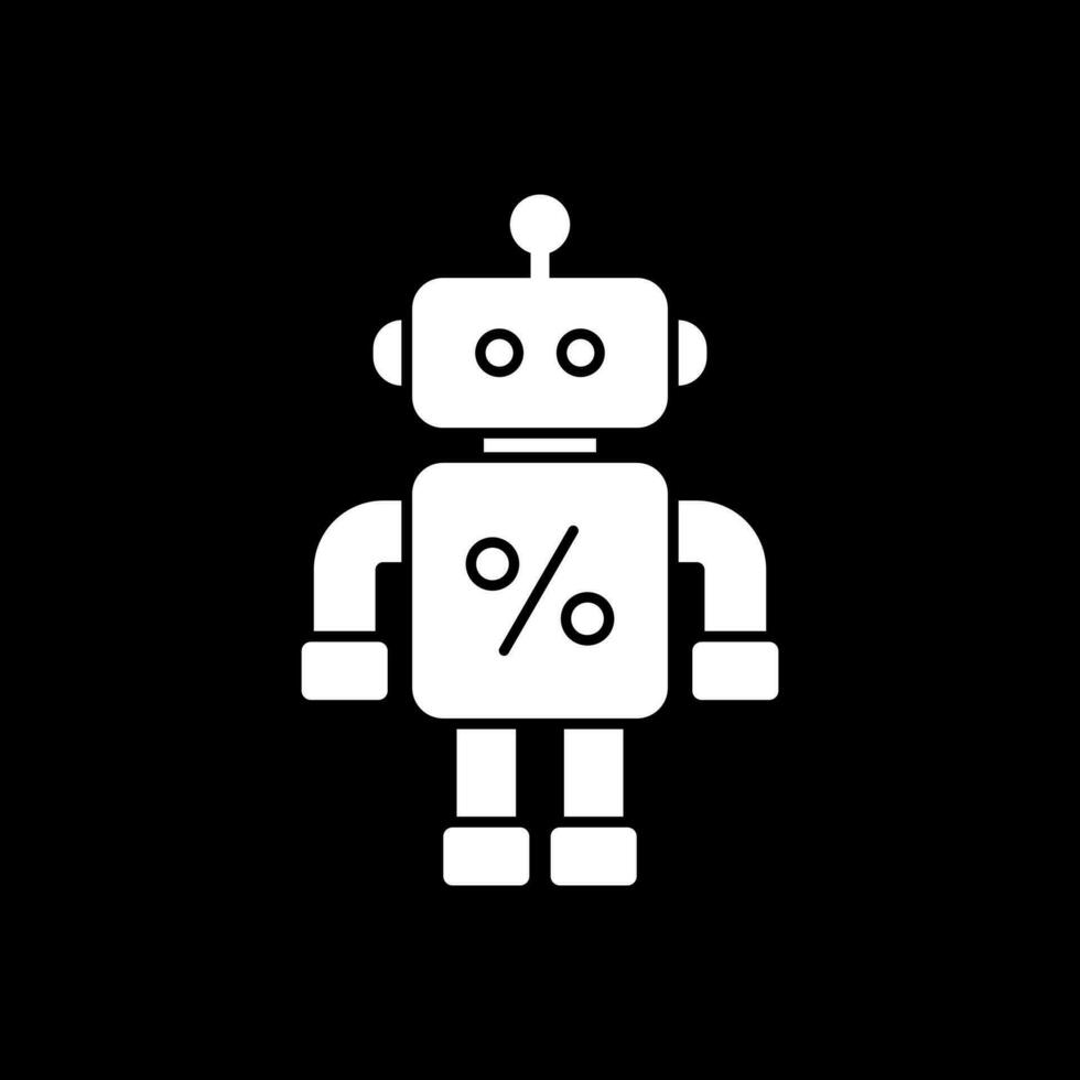 Discounted Robot Vector Icon Design