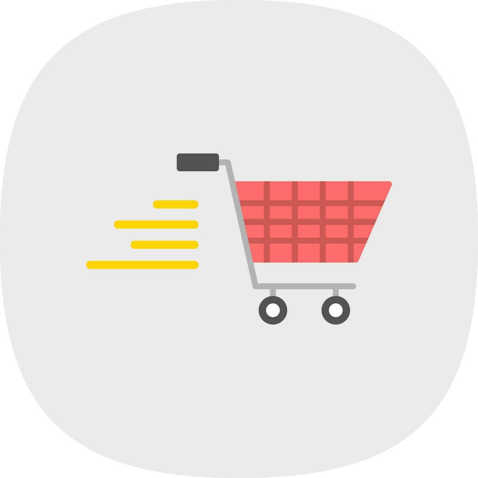 Shopping Trolley Dash Vector Icon Design