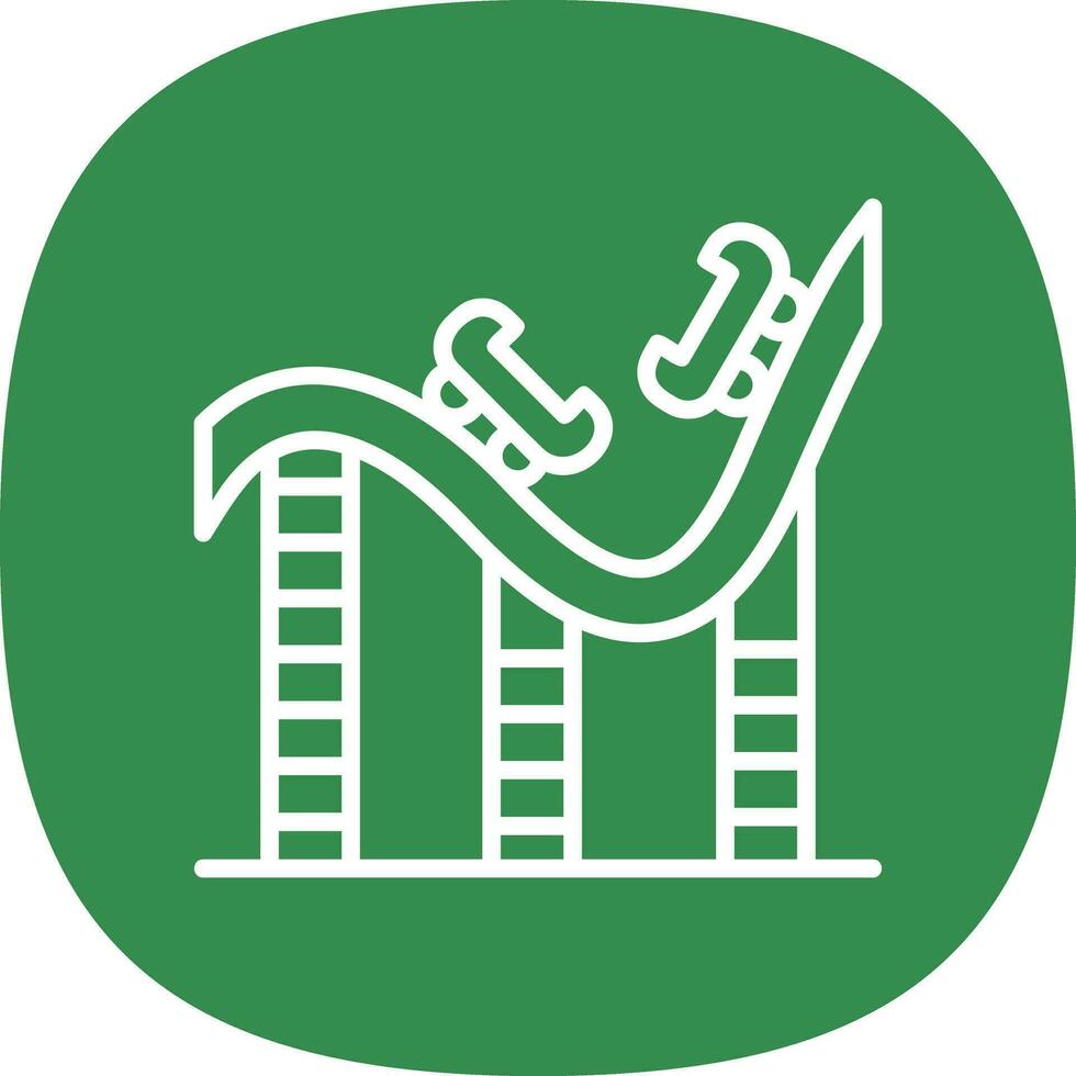 Shopping Roller Coaster Vector Icon Design