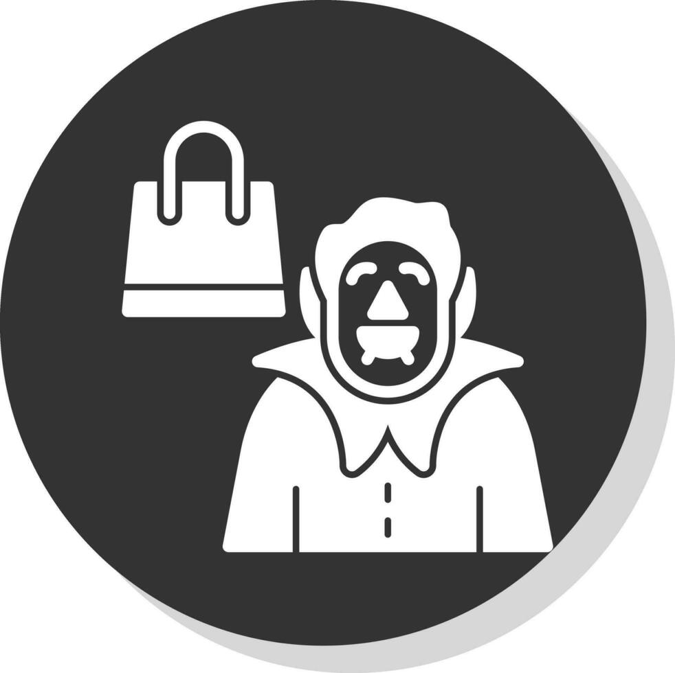 Shopping Vampire Vector Icon Design