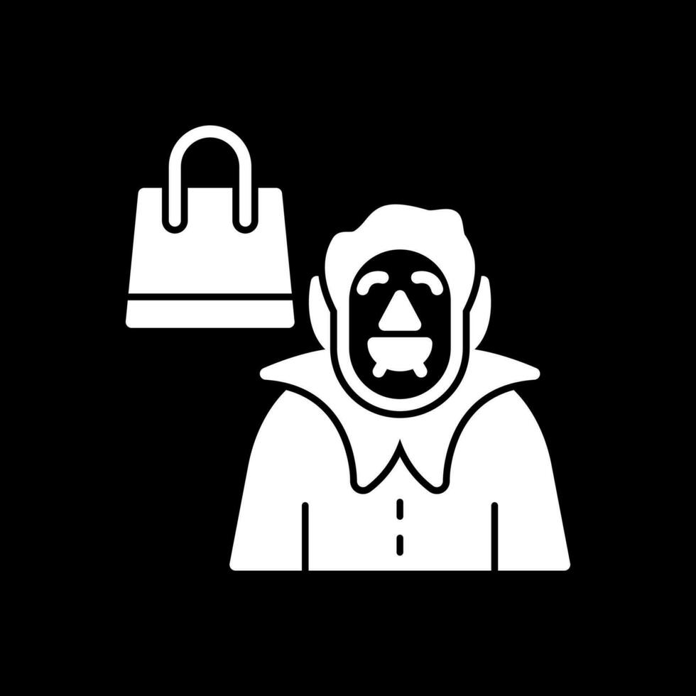 Shopping Vampire Vector Icon Design
