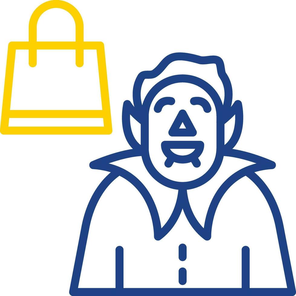 Shopping Vampire Vector Icon Design
