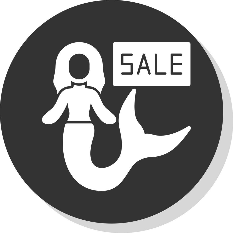 Sale Mermaid Vector Icon Design