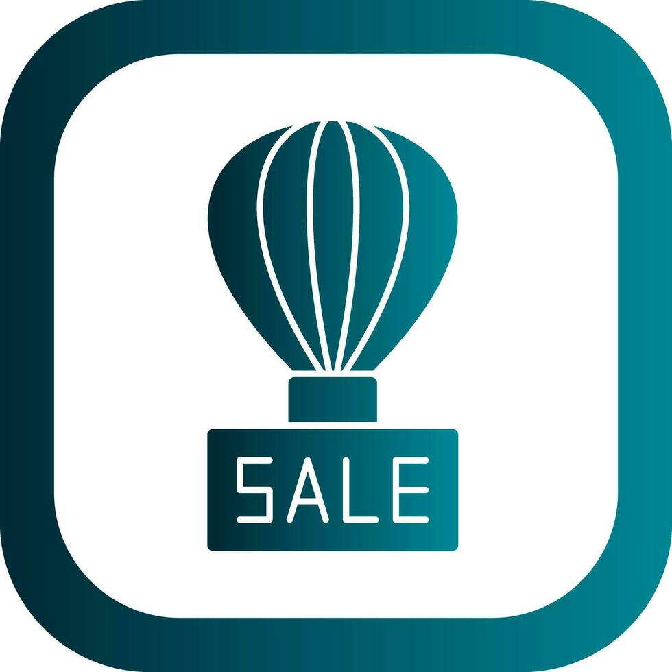 Sale Hot Air Balloon Vector Icon Design