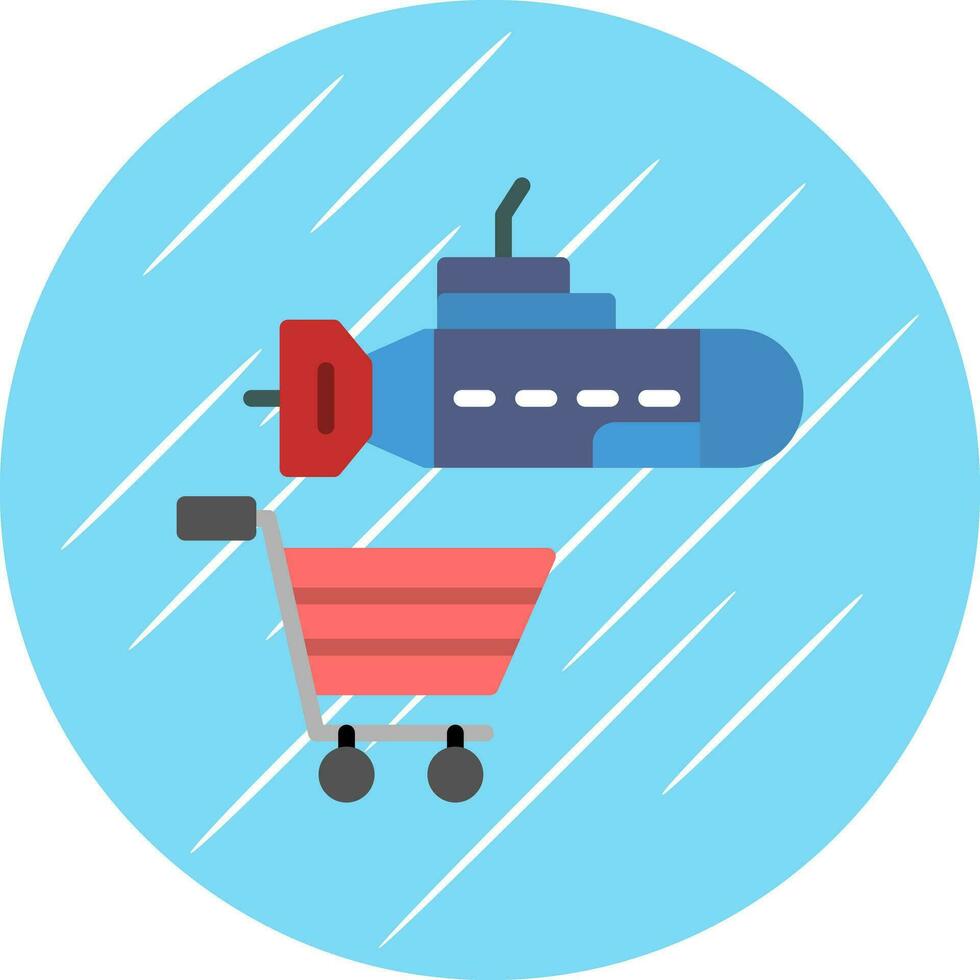 Shopping Submarine Vector Icon Design