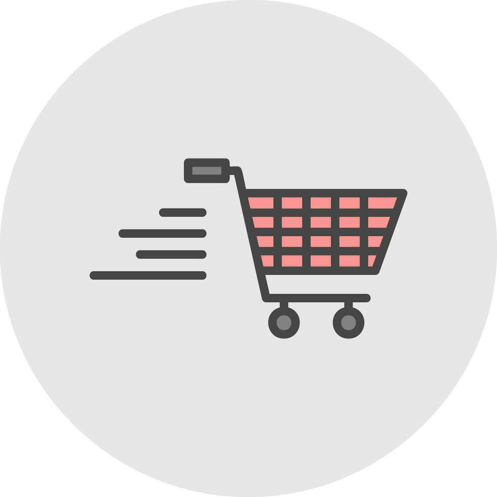 Shopping Trolley Dash Vector Icon Design