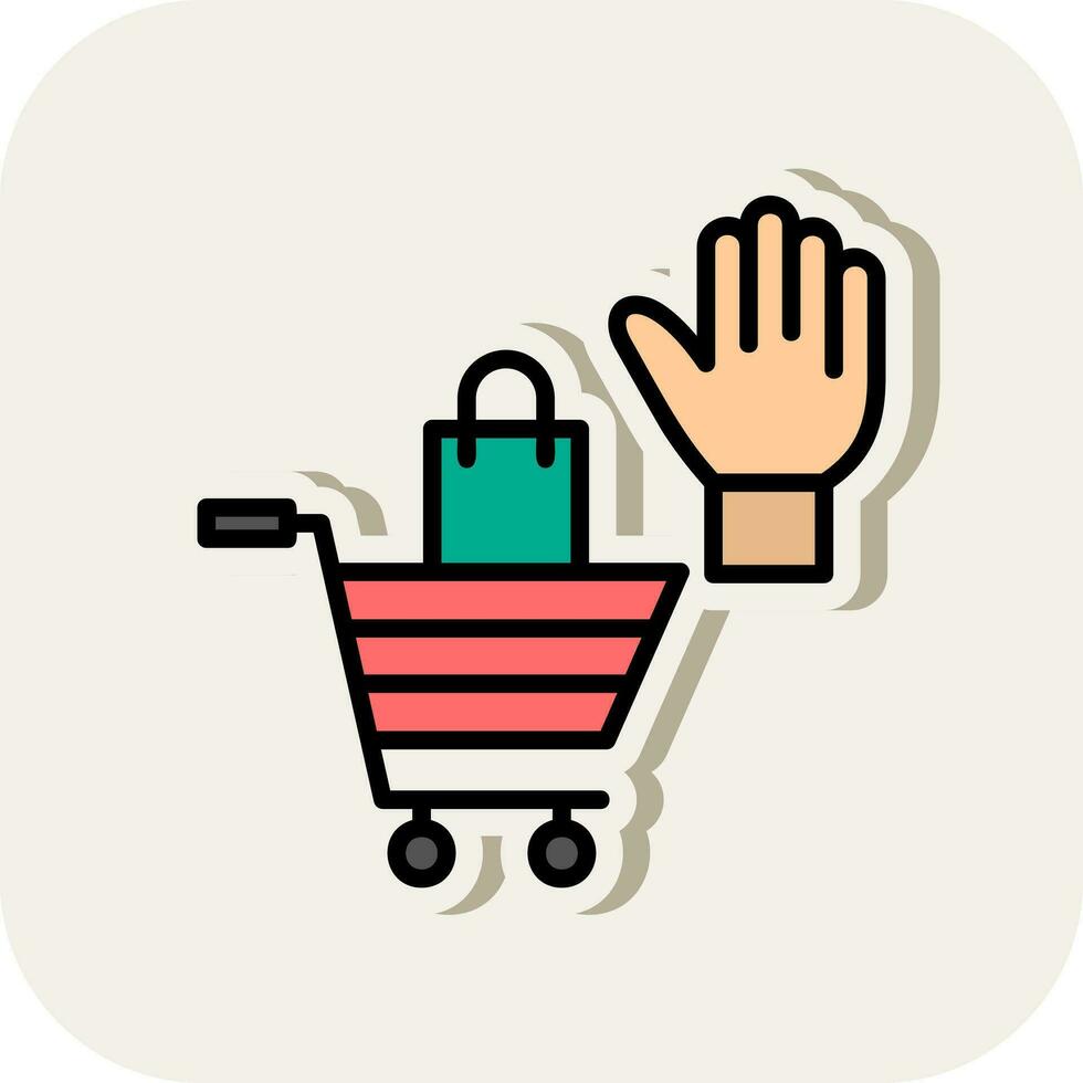 compras alto cinco vector icono diseño