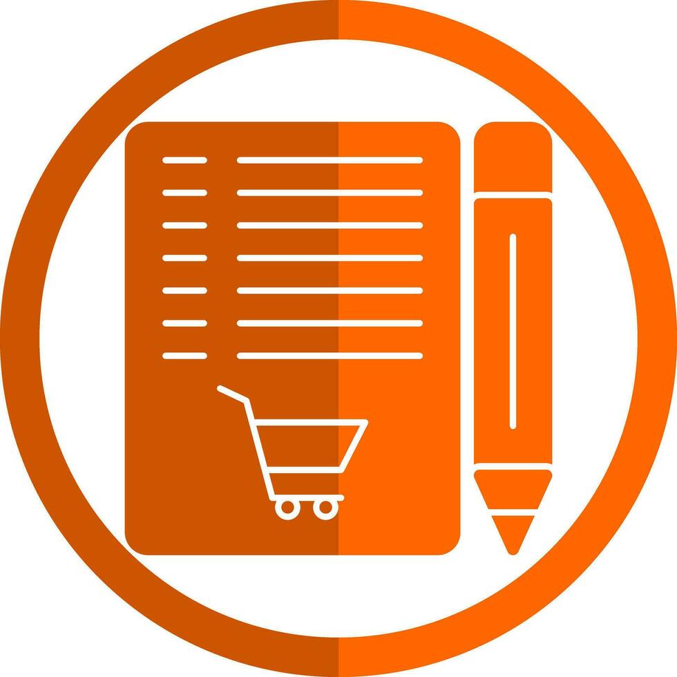 Shopping List Vector Icon Design