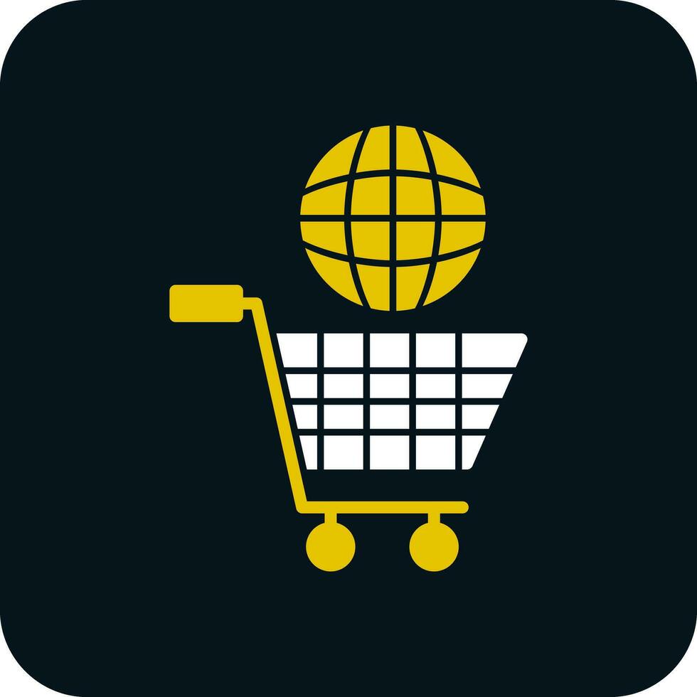 compras globo vector icono diseño