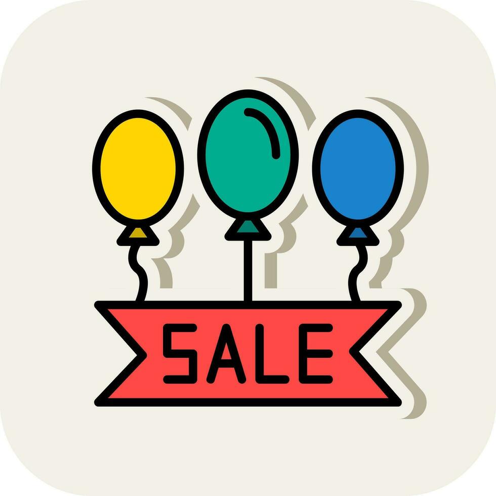 Sale Balloons Vector Icon Design